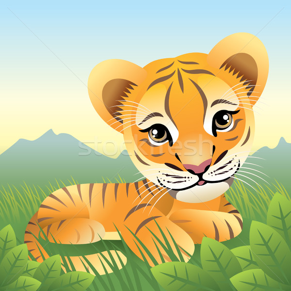 Tiger Illustration mehr Tiere Stock foto © UltraPop