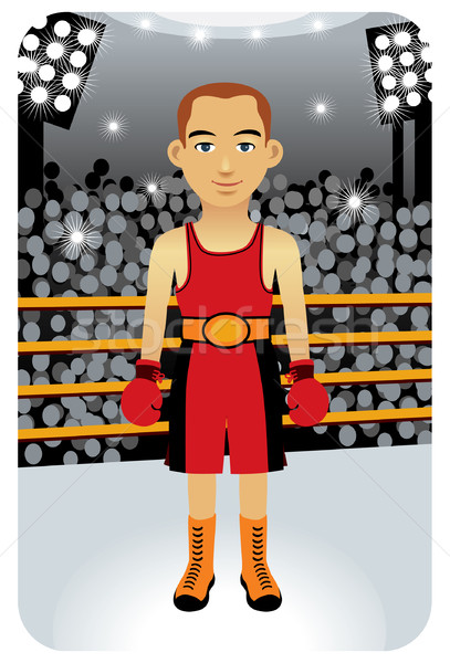 ボクサー リング 画像 スポーツ 少年 ストックフォト © UltraPop