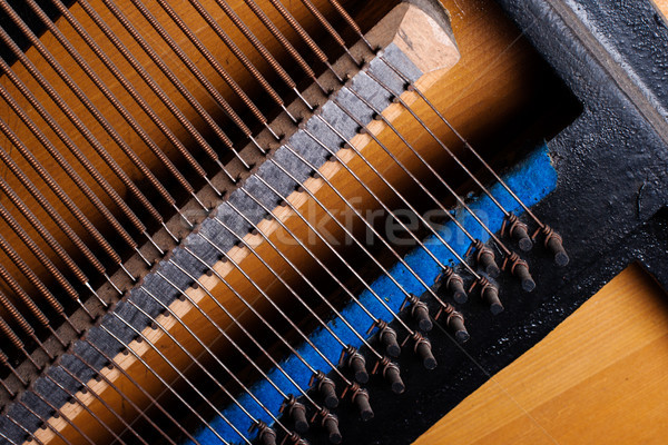 close up of old inside element piano Stock photo © ultrapro