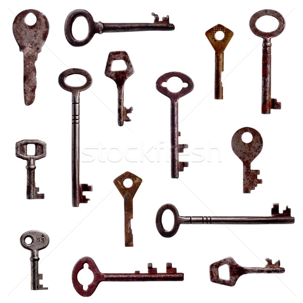 Seamless pattern with antique keys Stock photo © ultrapro