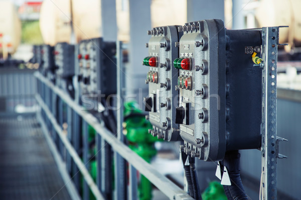Panel de control lámparas central eléctrica negocios tecnología industria Foto stock © ultrapro