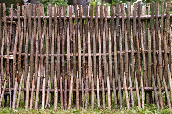 woven of thin rods in the village Stock photo © ultrapro