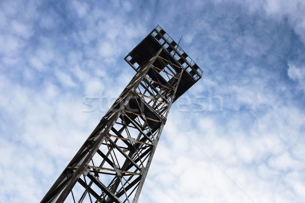 Eski çelik kule bulutlar telefon teknoloji Stok fotoğraf © ultrapro