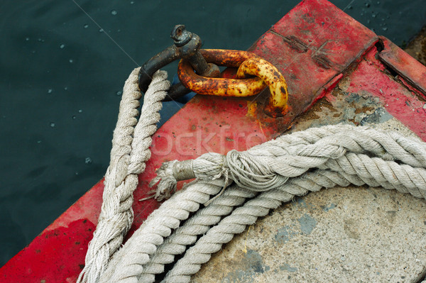 Vecchio corde dock acqua mare Foto d'archivio © ultrapro