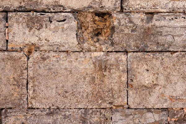 Texture of a brown stone wall Stock photo © ultrapro