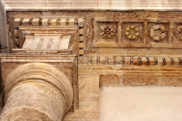 capital of an ancient building. bottom view Stock photo © ultrapro