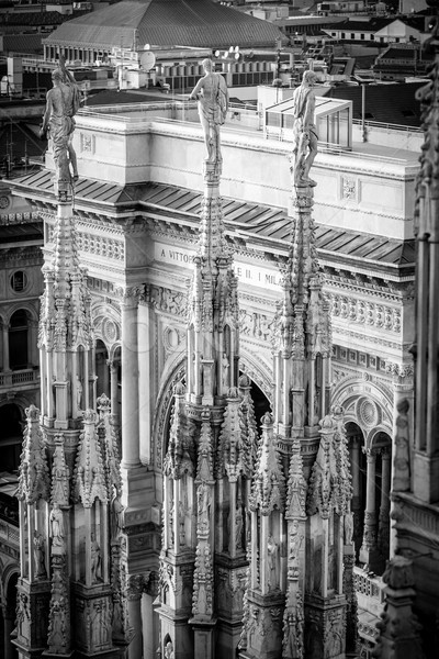 Milan pormenor preto e branco imagem Foto stock © umbertoleporini