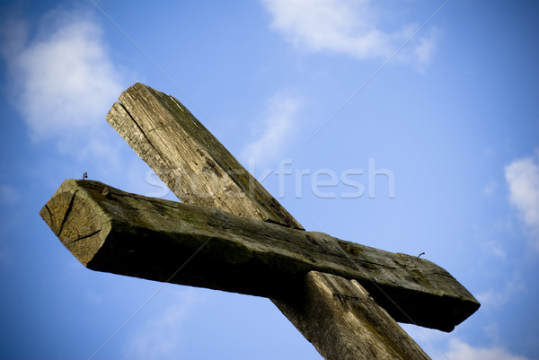 Pasiune trece crucifix Biblie religie speranţă Imagine de stoc © umbertoleporini