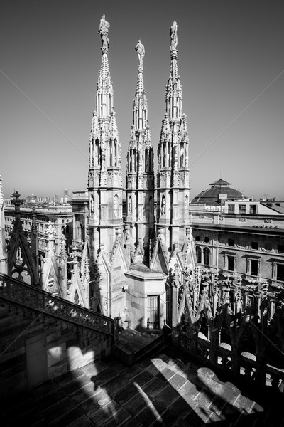 Milan pormenor preto e branco imagem Foto stock © umbertoleporini