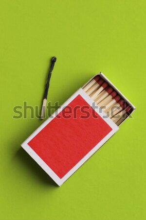 Stock photo: blank matchbox open