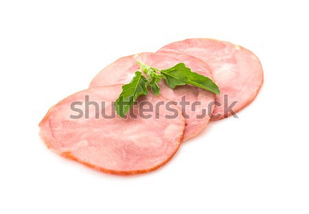 smoked ham on white background. Stock photo © ungpaoman