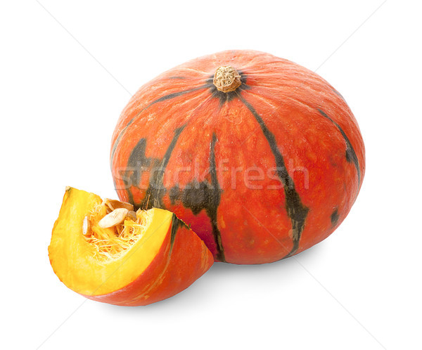 Foto stock: Calabaza · aislado · blanco · alimentos · fondo · espacio