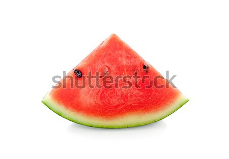 Geschnitten Wassermelone isoliert weiß Essen Hintergrund Stock foto © ungpaoman