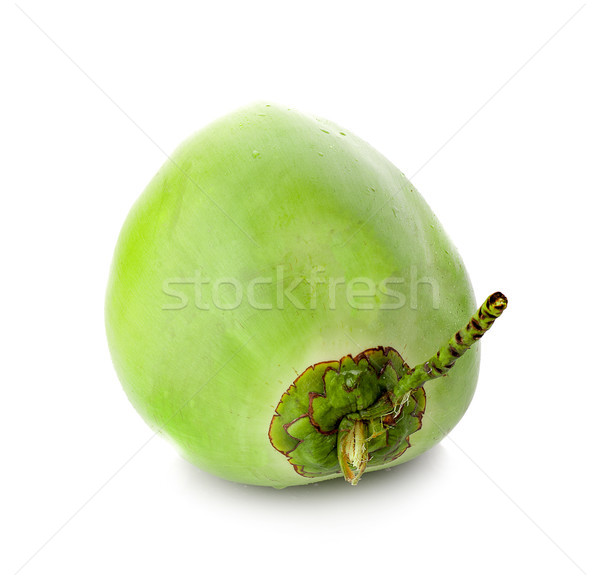 water drop green coconut isolated on white background Stock photo © ungpaoman