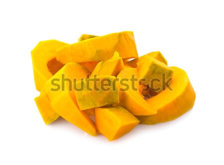 sliced pumpkin chunks isolated on white background Stock photo © ungpaoman