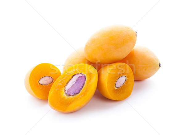 sweet Marian plum thai fruit isolated on white background Stock photo © ungpaoman
