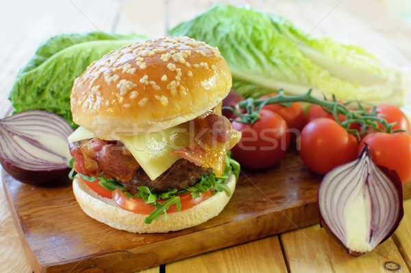 Hamburger with cheese Stock photo © unikpix