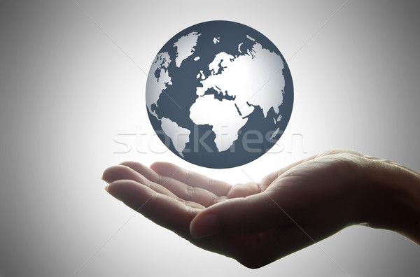 Monde main atlas mains monde [[stock_photo]] © unikpix