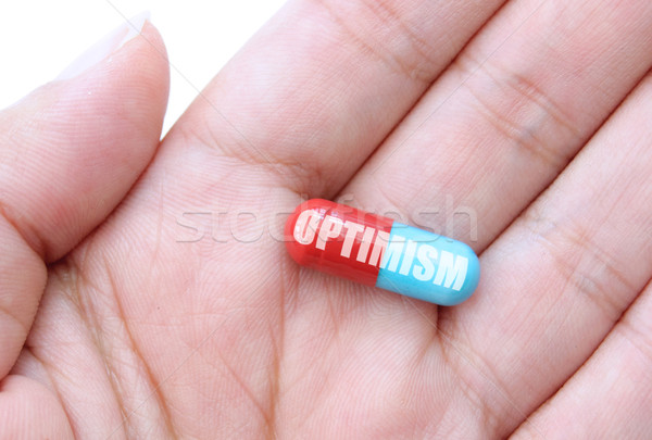 Dosis optimismo saludable forma cápsula éxito Foto stock © unikpix