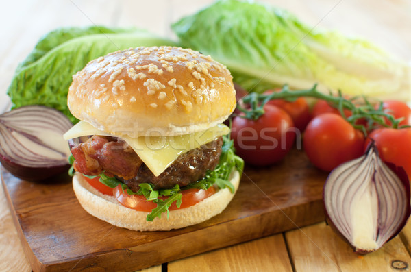 Homemade burger  Stock photo © unikpix