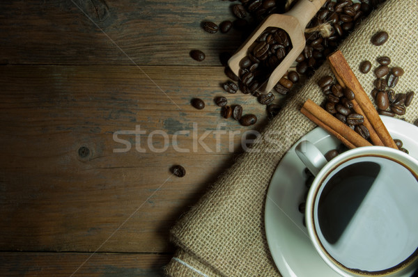 кофе горячей чашку кофе Top копия пространства Сток-фото © unikpix