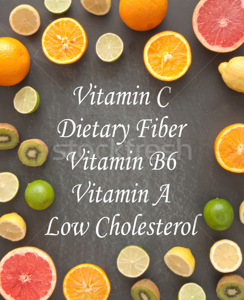 ストックフォト: ビタミンc · 豊富な · 食品 · 栄養 · 柑橘類 · キウイ