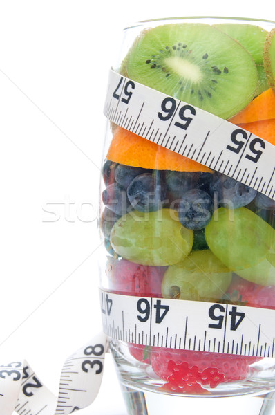 Vers fruit vijf vruchten glas kiwi bessen Stockfoto © unikpix