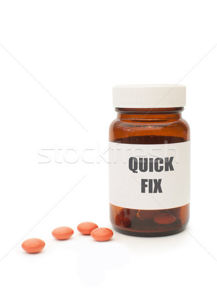 Gyors tabletták gyógyszer bögre segítség ötlet Stock fotó © unikpix