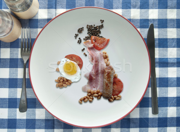 Great British fry up, english breakfast Stock photo © unikpix