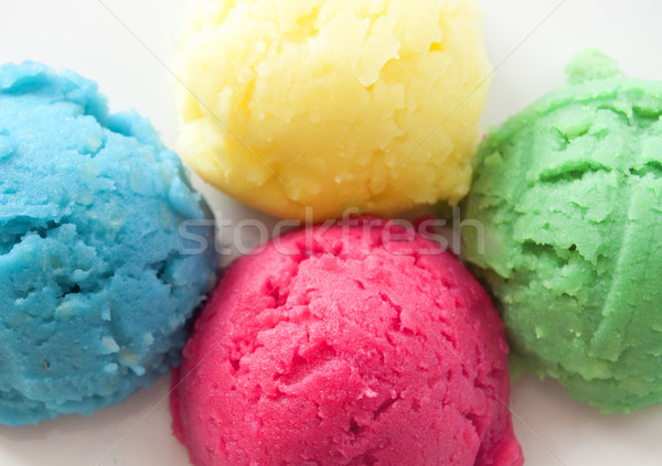 Flavored ice cream scoops Stock photo © unikpix