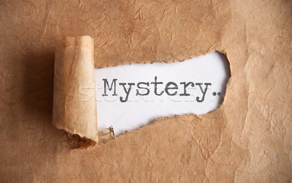 Mysterie gescheurd stuk scroll boek film Stockfoto © unikpix