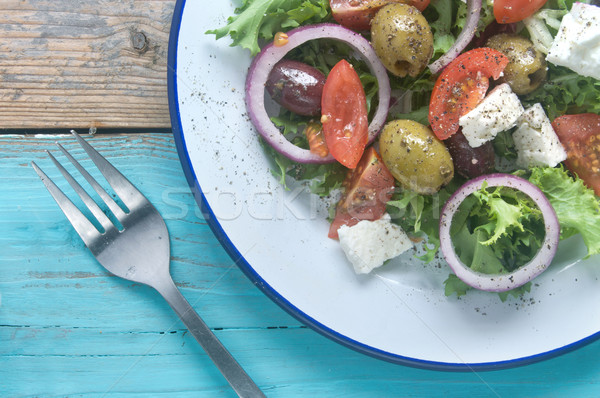 Greek salad close up  Stock photo © unikpix