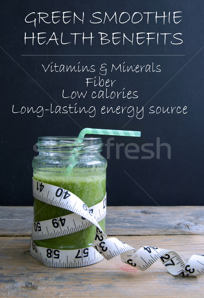 Zöld smoothie egészség előnyök egészséges lista étel Stock fotó © unikpix