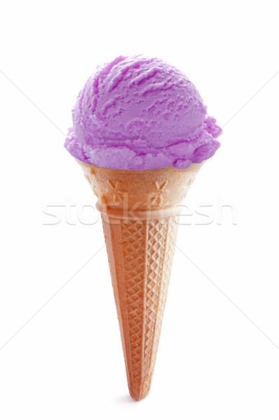 Arándano cono de helado blanco fondo postre crema Foto stock © unikpix