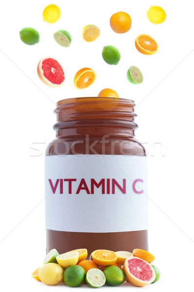 Vitamina c variedade cítrico frutas queda medicina Foto stock © unikpix