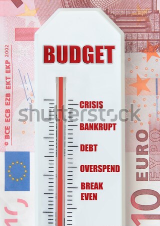 Költségvetés hőmérő felső dollár bankjegyek üzlet Stock fotó © unikpix