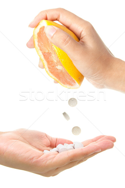 Vitamines image vitamine sur pamplemousse alimentaire [[stock_photo]] © unikpix