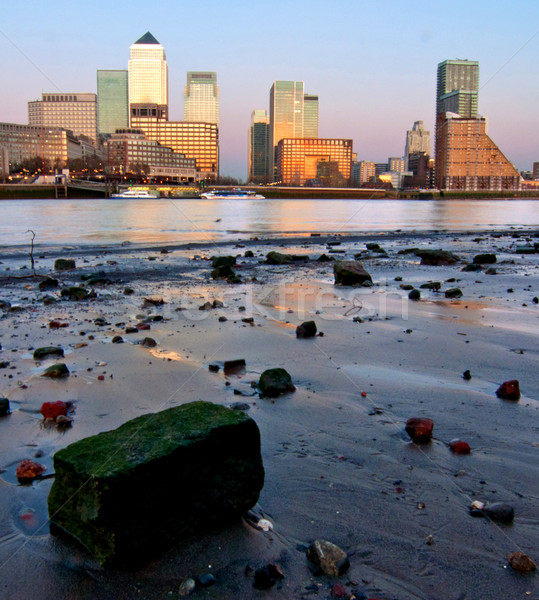 Londres canary wharf río thames negocios oficina Foto stock © unikpix