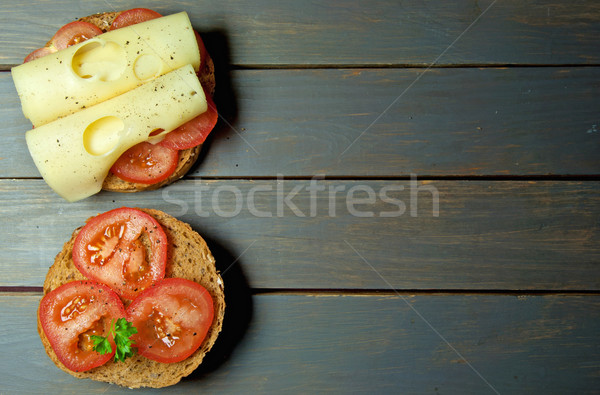 Tomato and cheese sandwich with copy space  Stock photo © unikpix
