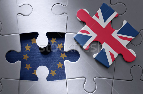 Stock photo: Brexit jigsaw puzzle concept 