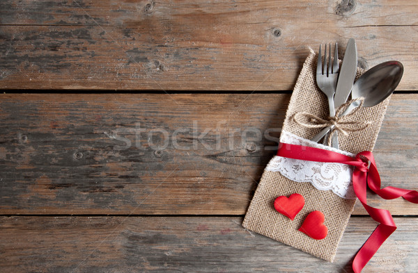Stock photo: Valentines day meal background