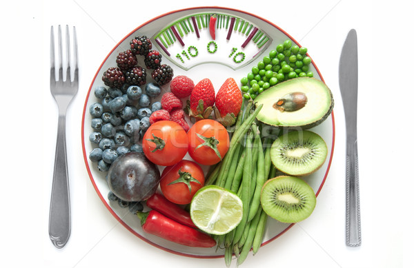 [[stock_photo]]: Salle · de · bain · échelles · régime · alimentaire · légumes · ciboulette · santé