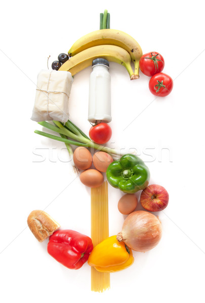 Dollar sign food groceries  Stock photo © unikpix