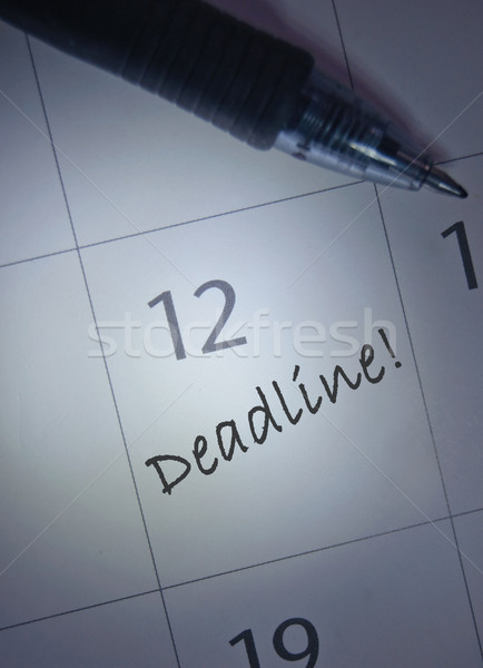 Deadline calendar entry Stock photo © unikpix