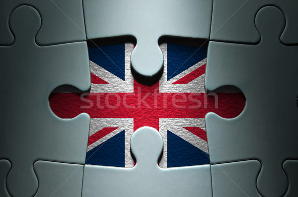 İngiliz bayrağı kayıp parça iş Stok fotoğraf © unikpix