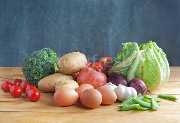 Stock photo: Fresh farmers market groceries