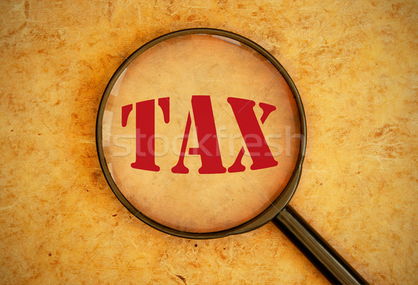 Steuer Lupe konzentriert Finanzierung finanziellen Wirtschaft Stock foto © unikpix