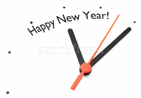 Glückliches neues Jahr Countdown Uhr Hände Hinweis Party Stock foto © unikpix