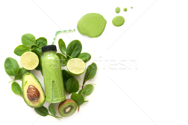 Smoothie verde espaço beber verde Foto stock © unikpix