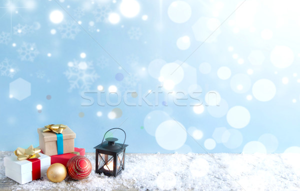 Christmas gifts background Stock photo © unikpix